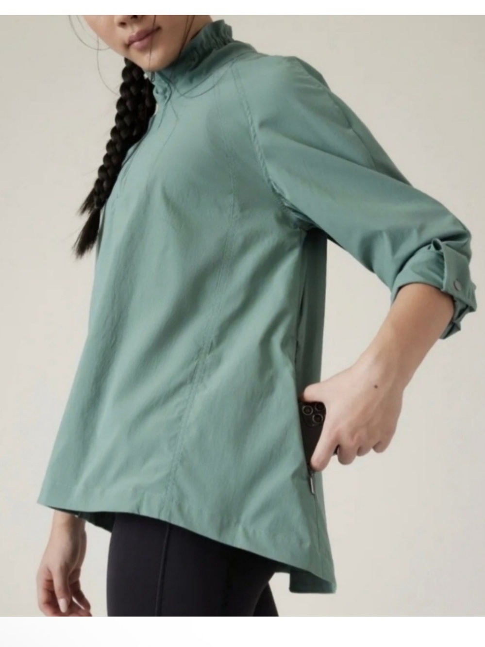 Athleta advantage peplum pullover top NWT 1X